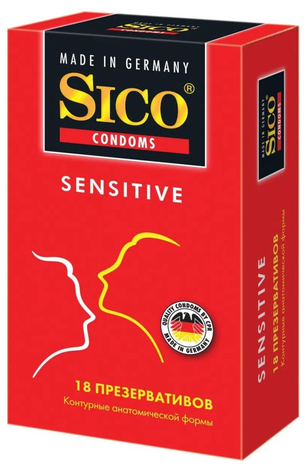 Презервативы Sico Sensitive Контурные анатомической формы, 18 шт