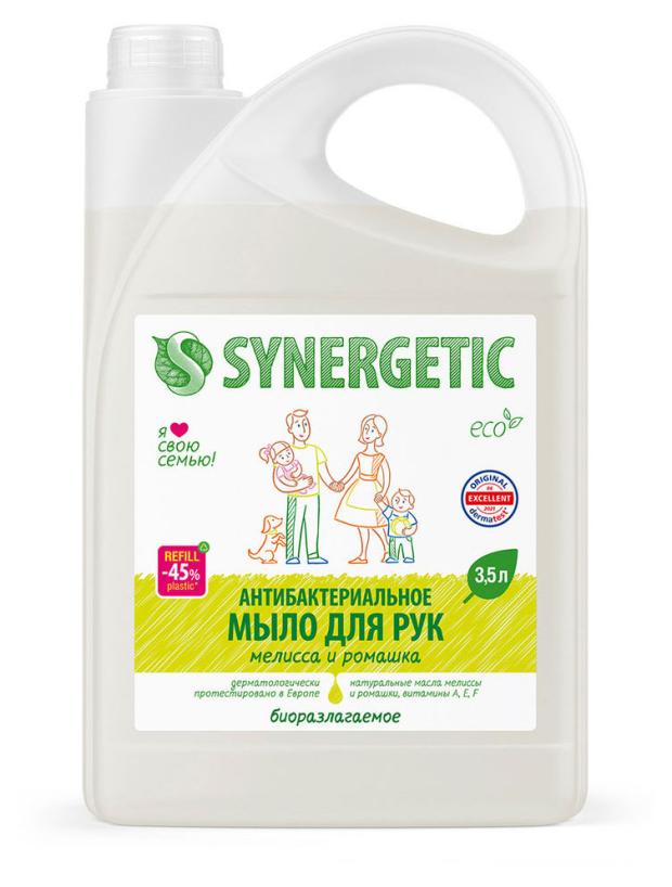 

Жидкое мыло Synergetic антибактериальное мелисса и ромашка, 3,5 л