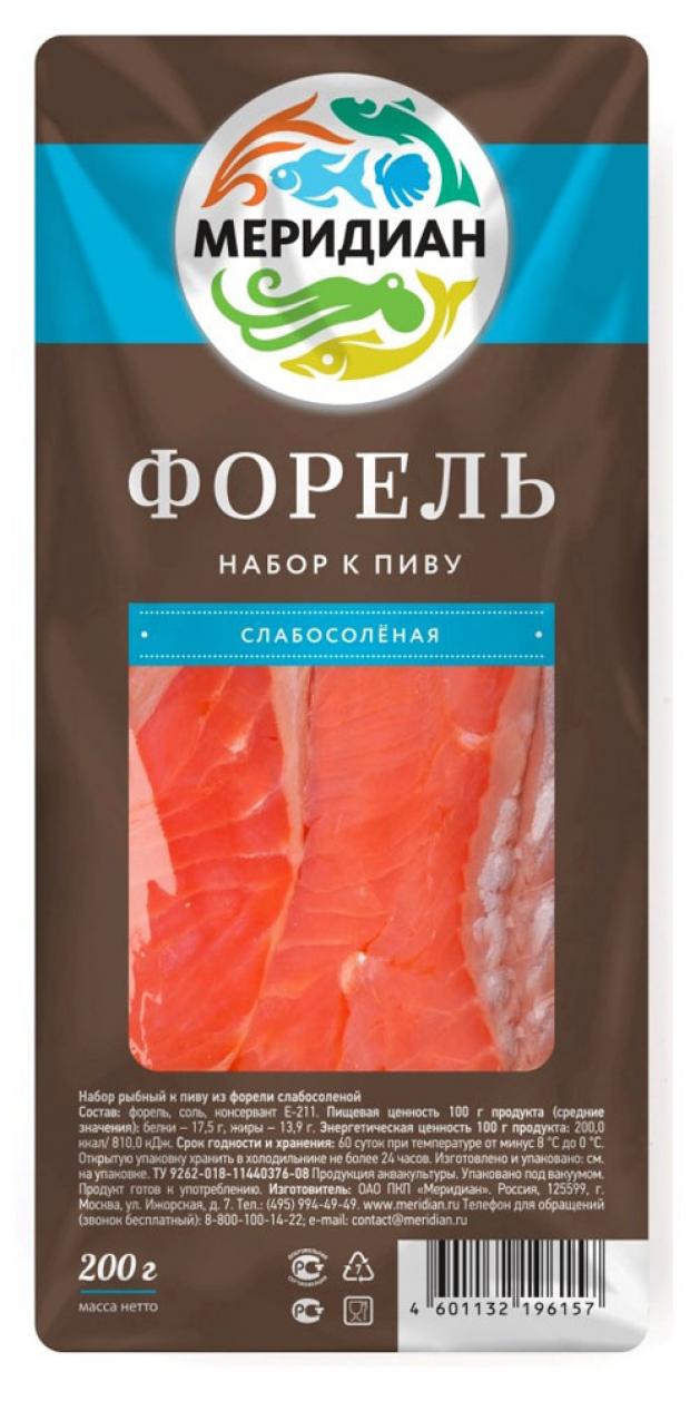 Набор к пиву из форели Меридиан слабосоленой, 200 г