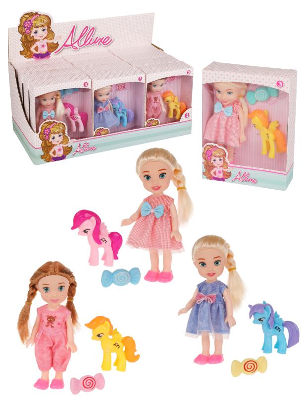 

Кукла Наша Игрушка с лошадкой 15 см, 1 шт