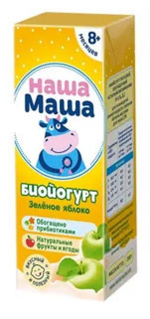 Биойогурт детский Наша Маша с зеленым яблоком 2,5 %, 200 г
