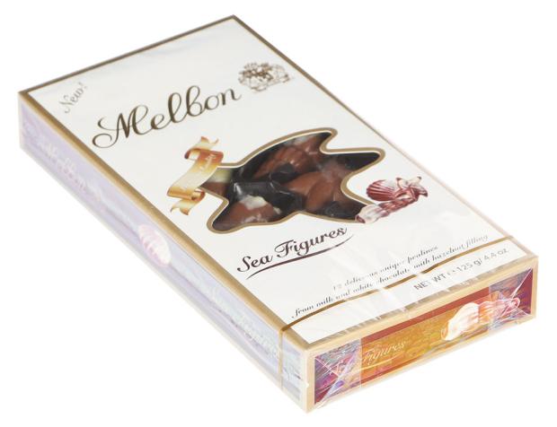 

Конфеты Melbon Шоколадные ракушки с начинкой ореховое пралине,125 г