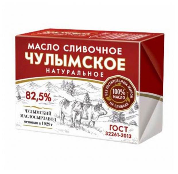 Масло сливочное Чулымское 82,5% БЗМЖ, 180 г