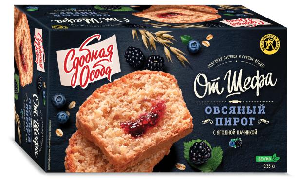 

Пирог Сдобная Особа Овсяный с ягодной начинкой, 350 г