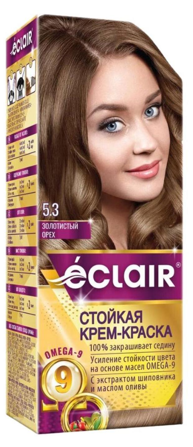 

Стойкая крем-краска для волос CLAIR Omega 9 тон 5.3 Золотистый орех