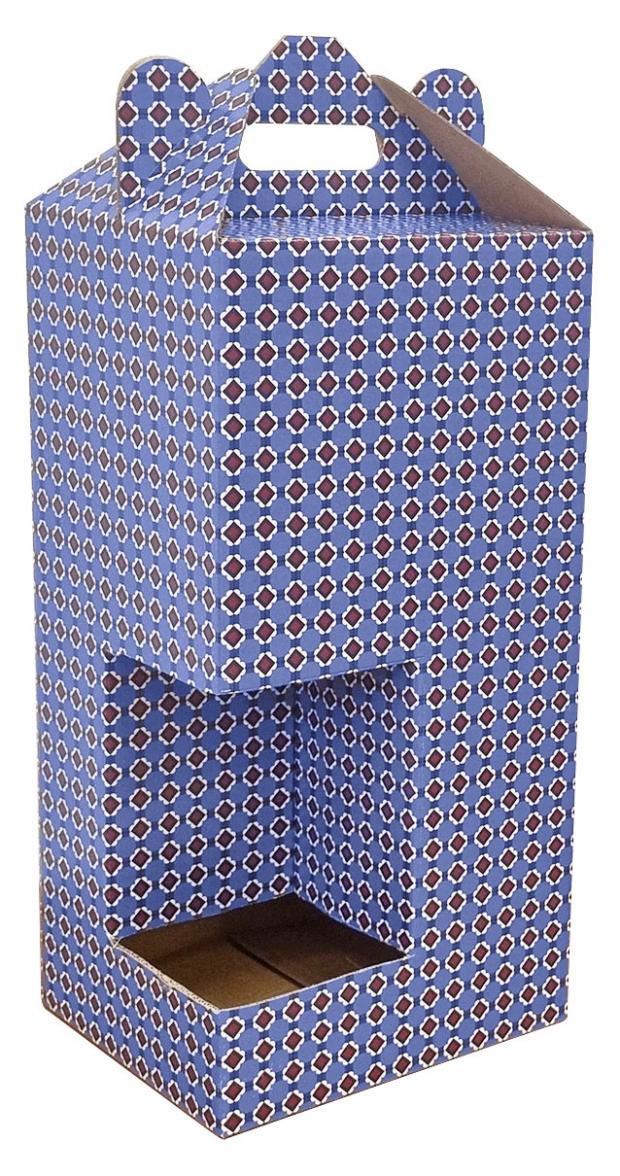 

Коробка подарочная Be Smart Men's pattern синяя, 160х142х330 мм