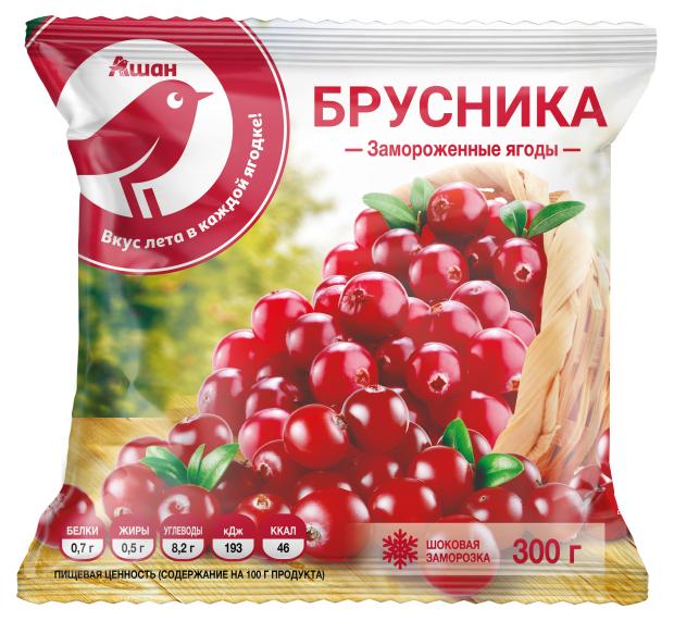 Брусника АШАН Красная птица быстрозамороженная, 300 г