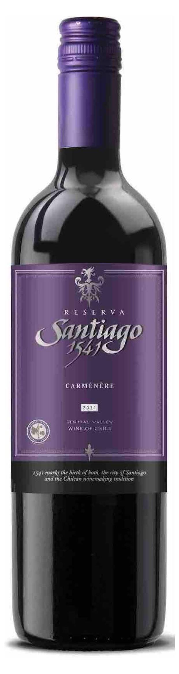 цена Вино Santiago 1541 Reserva Carmenere красное сухое Чили, 0,75 л