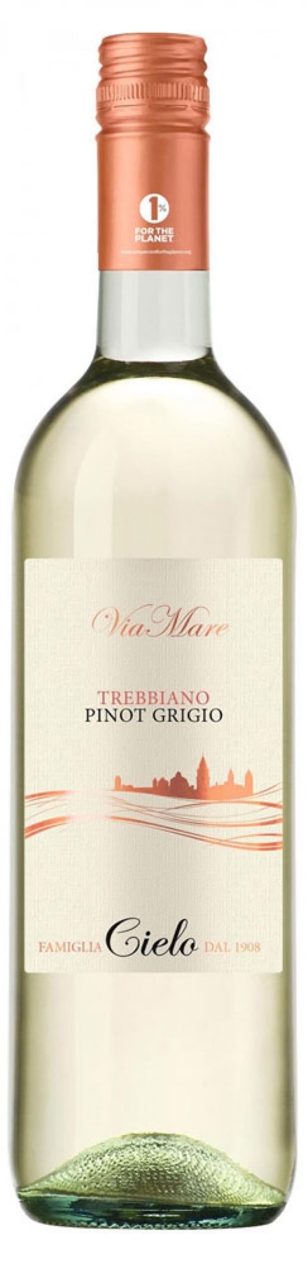Вино Cielo TREBBIANO белое полусухое Италия, 0,75 л