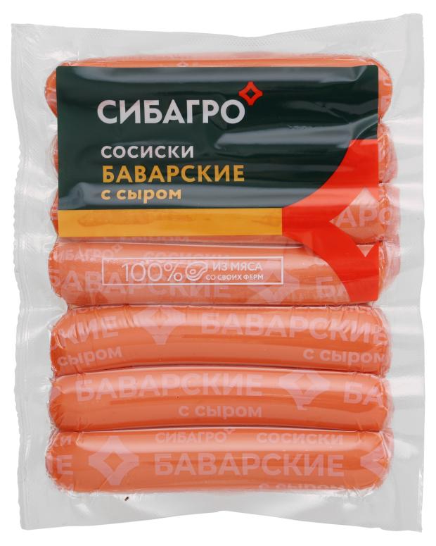Сосиски Сибагро Баварские с сыром, 420 г