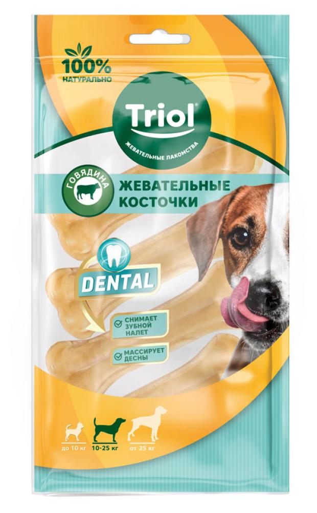 Лакомство для собак Triol набор кость из жил 4, 120 г