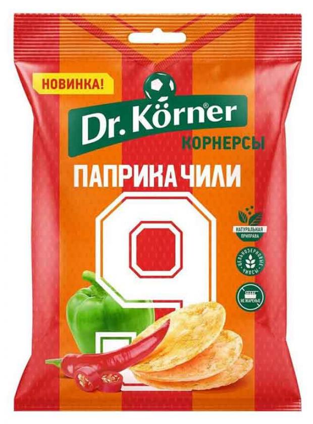 

Чипсы цельнозерновые Dr.Korner кукурузно-рисовые с паприкой и чили, 50 г