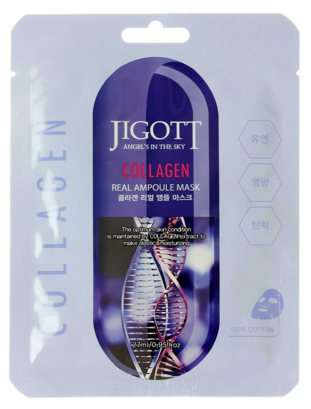 

Маска тканевая для лица Jigott Real Ampoule с коллагеном, 27 мл