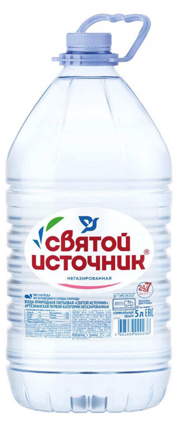 Вода питьевая Святой Источник без газа, 5 л