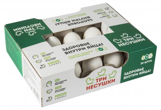 

Яйца куриные Три несушки С1, 20 шт
