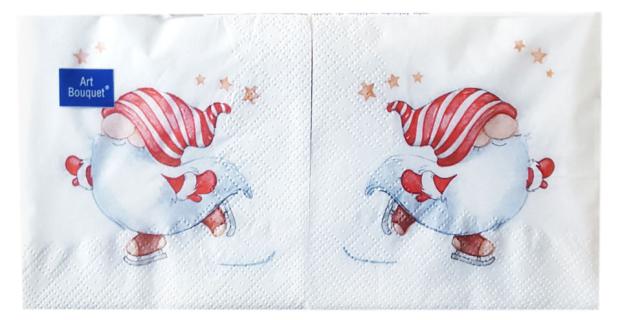 

Салфетки бумажные Art Bouquet Веселый дедушка двухслойные, 20х20 см, 250 л