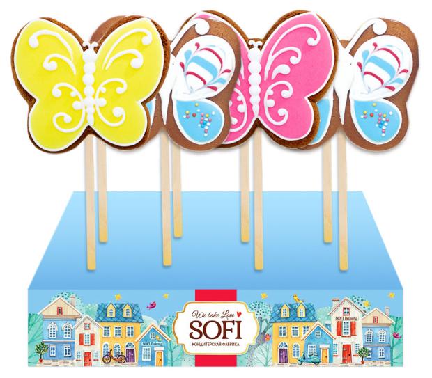 

Пряник Пекарня Sofi Бабочка на палочке, 50 г
