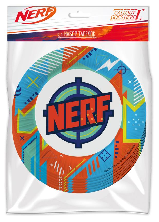 

Набор одноразовых тарелок NERF бумага, d 180 мм, 6 шт