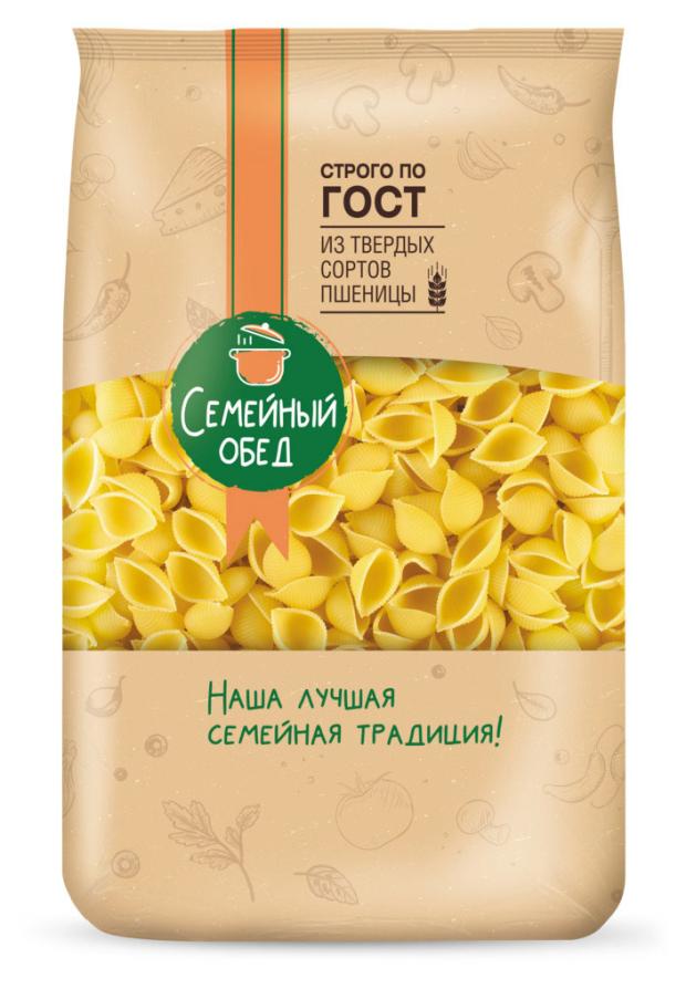 

Макаронные изделия Семейный обед Ракушка, 400 г