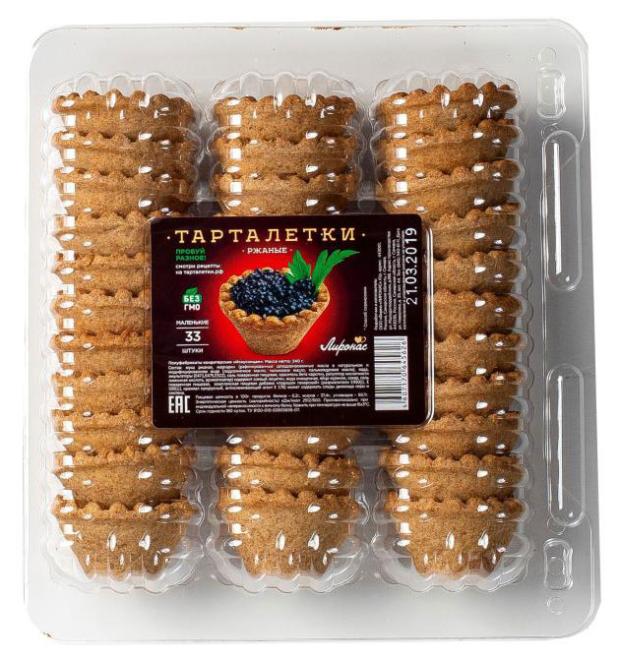 Тарталетки ЛИРОНАС малые ржаные, 240 г