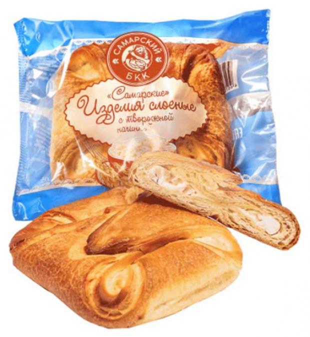 Слойка с творожной начинкой Самарский БКК, 100 г