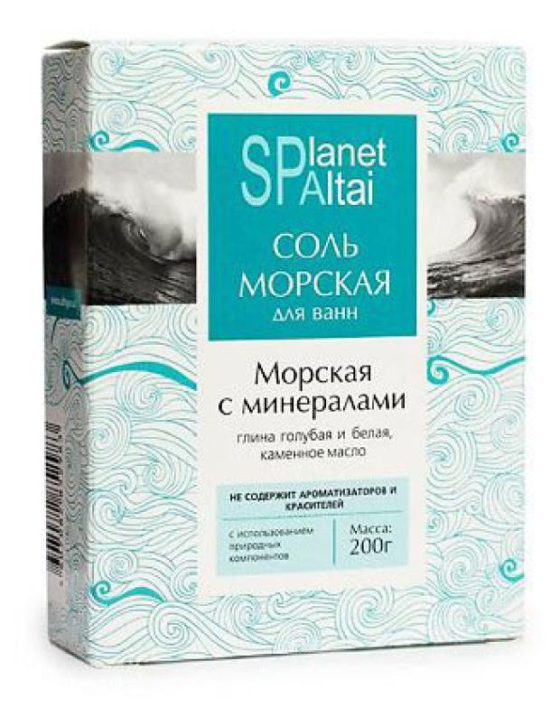 Соль морская Две линии Planet SPA Altai с минералами, 200 г