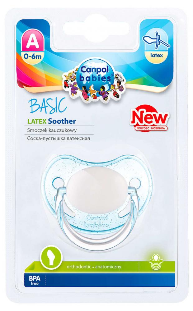 

Пустышка Canpol Babies анатомическая латексная с рождения, 1 шт