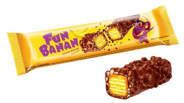 Батончик Fun Banan вафельный, 35г