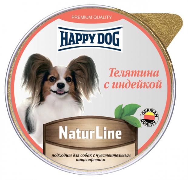 

Корм для собак Happy Dog Паштет телятина с индейкой, 125 г