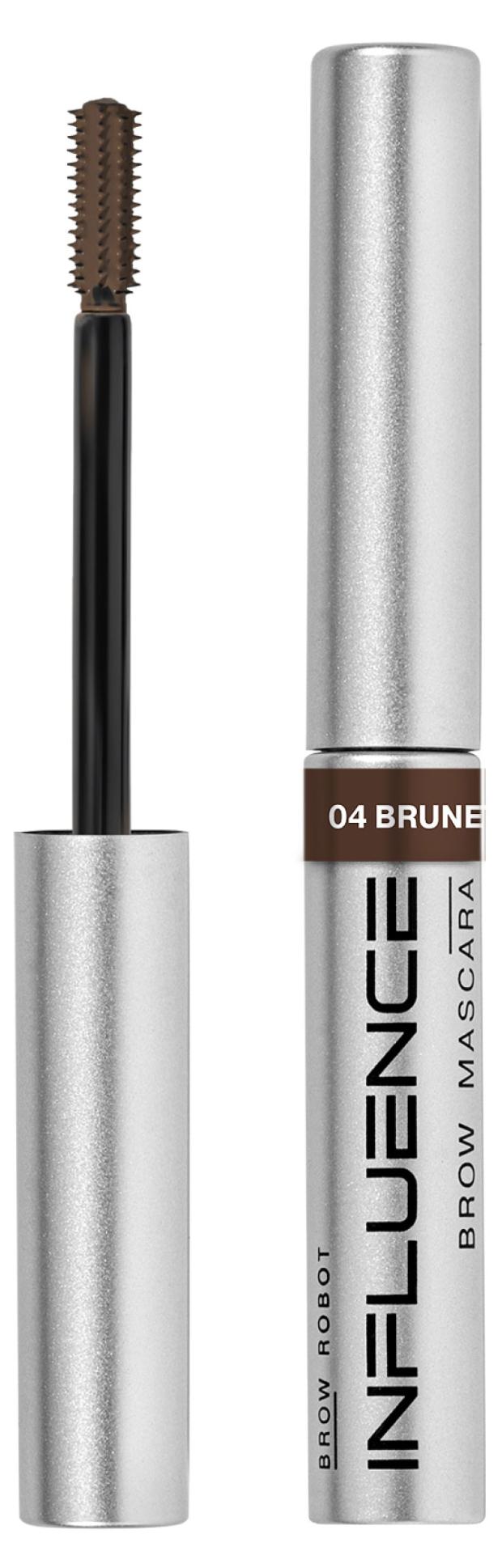 

Тушь для бровей Influence Beauty Brow robot быстрой фиксации тон 04 темно-коричневый, 5 мл
