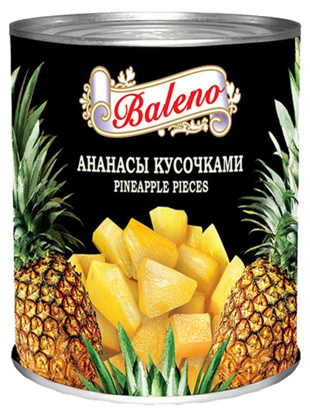 Ананасы Baleno кусочками в сиропе, 580 мл