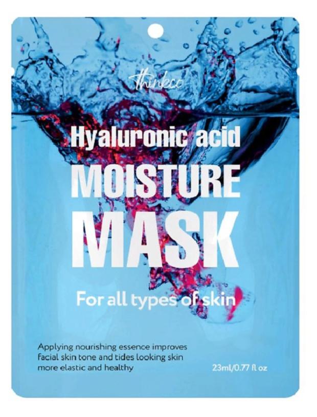 

Маска тканевая для лица Thinkco hyaluronic Acid с гиалуроновой кислотой, 23 мл