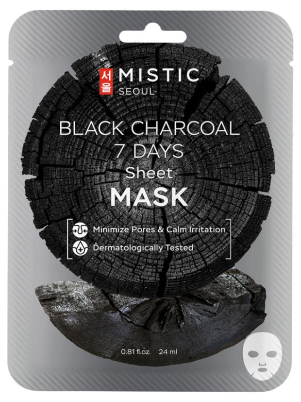 

Маска тканевая для лица MISTIC ALL DAYS с древесным углем, 24 мл