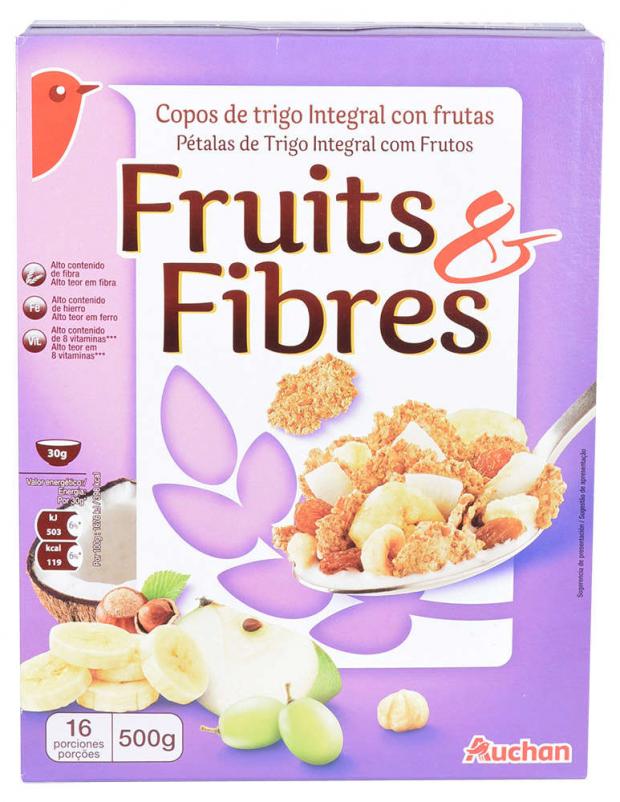 

Хлопья АШАН Fruits fibres, 500 г
