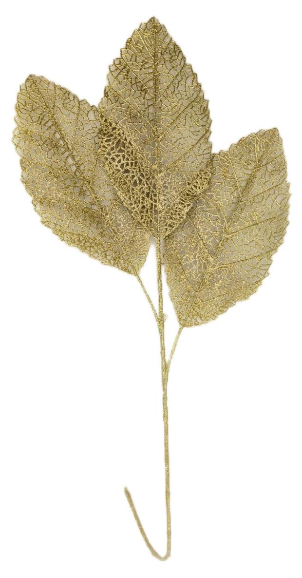 

Ветка искусственная Листья золотые, 79 см