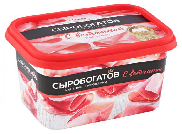 

Сыр плавленый «Сыробогатов» с ветчиной 50%, 400 г