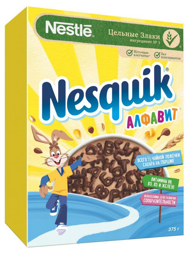 

Готовый завтрак Nesquik Алфавит шоколадный, 375 г