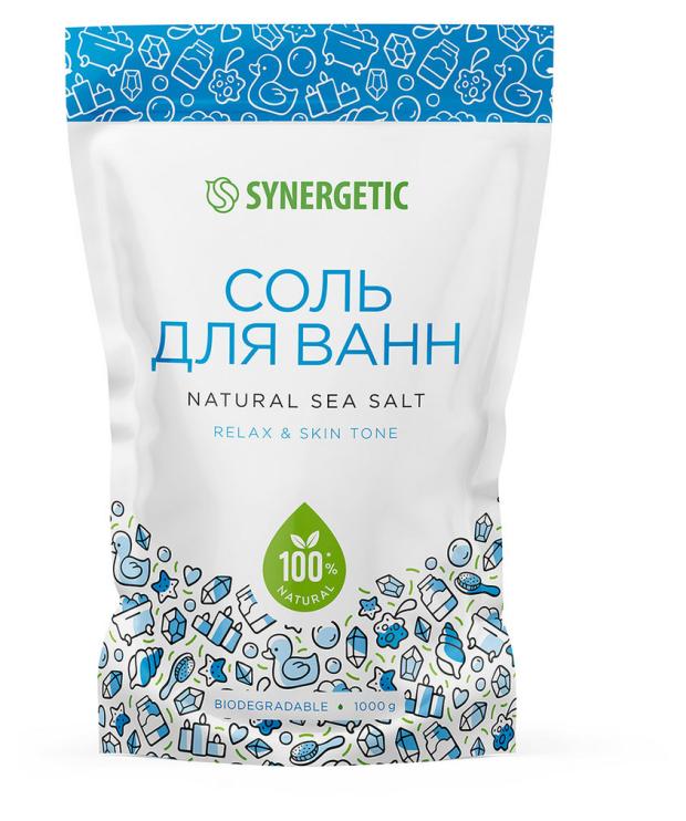 Соль для ванн Synergetic Бархатистая кожа, 1000 г