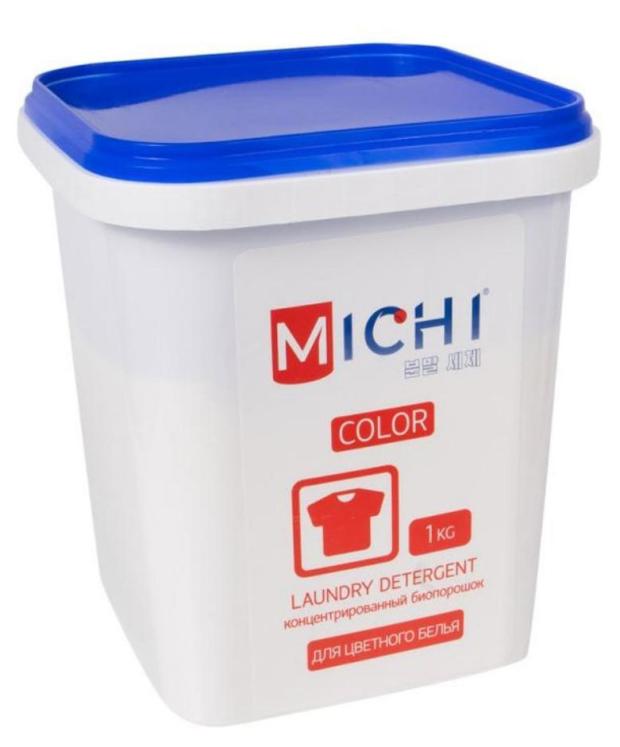

Стиральный биопорошок Michi концентрированный для цветного белья, 1 кг