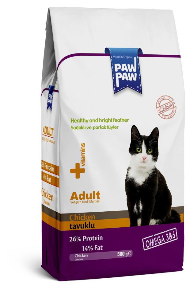 

Сухой Сухой корм для кошек Pawpaw Adult Cat Food with Chicken с курицей, 500 г