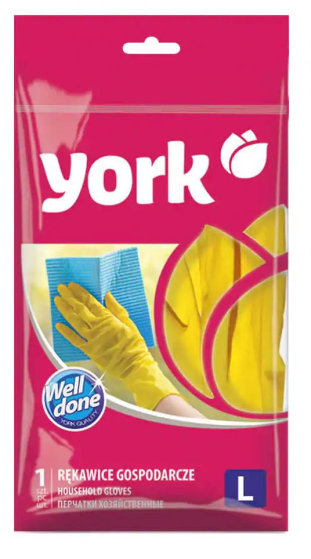 

Перчатки резиновые York с хлопковым напылением размер L