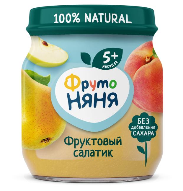 Пюре ФрутоНяня Фруктовый салатик с 5 мес., 100 г
