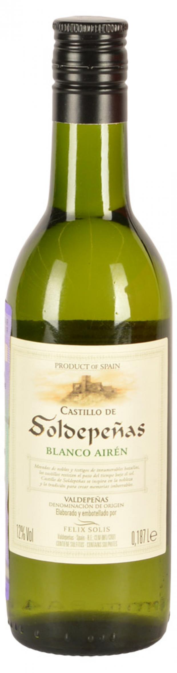 

Вино Castillo de Soldepenas Blanco Airen белое сухое Испания, 0,187 л
