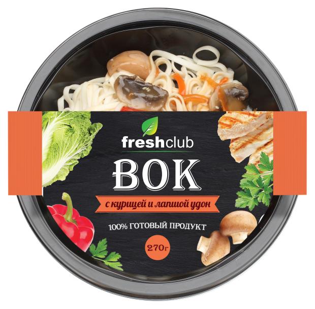 

Вок Freshclub Курица в соусе терияки с лапшой удон, 270 г