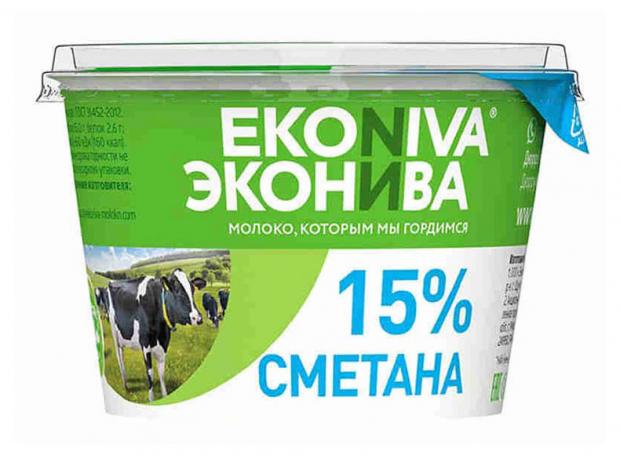

Сметана «ЭкоНива» 15%, 200 г