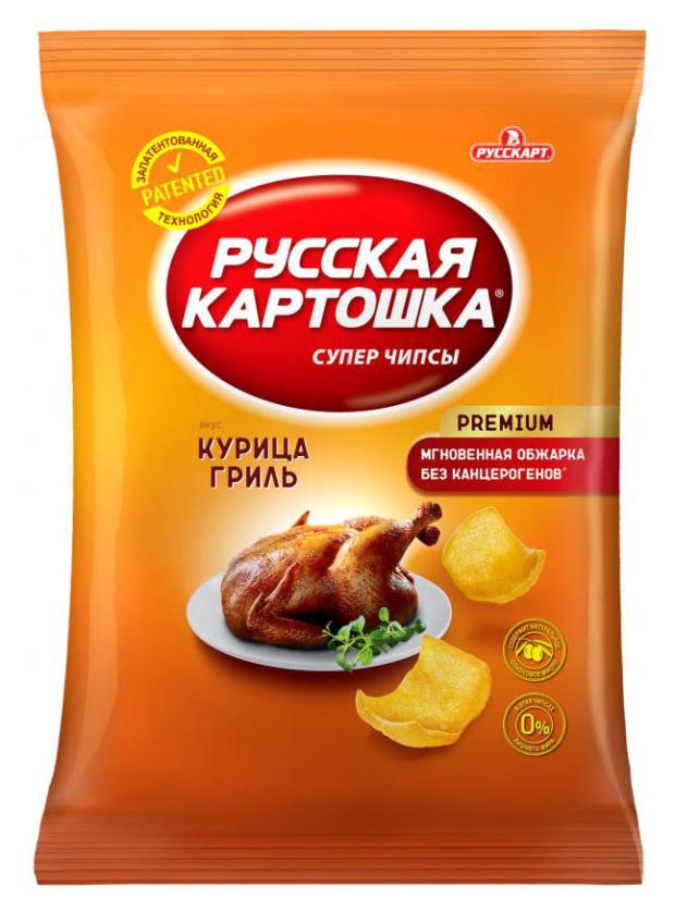 Чипсы Русская картошка Курица гриль, 200 г