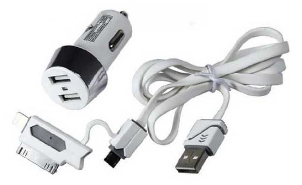 

Автомобильное зарядное устройство Nova Bright Lightning micro-USB, 2 USB, 2100 А