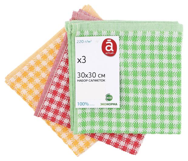 Набор салфеток Actuel 30х30 см 3 шт 139₽