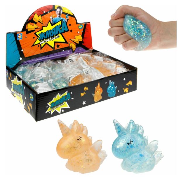 

Игрушка-антистресс 1TOY Жмяка-выскочка Единорог
