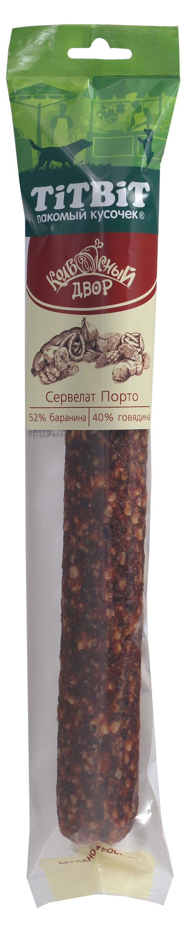 Лакомство для собак TiTBiT Сервелат Порто Колбасный двор, 270 г